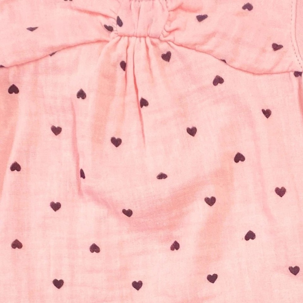 NEW Cat Jack Baby Girl Pink Heart Print Long Sleeve Dress & Bloomers Set 3-6M - Picture 3 of 16